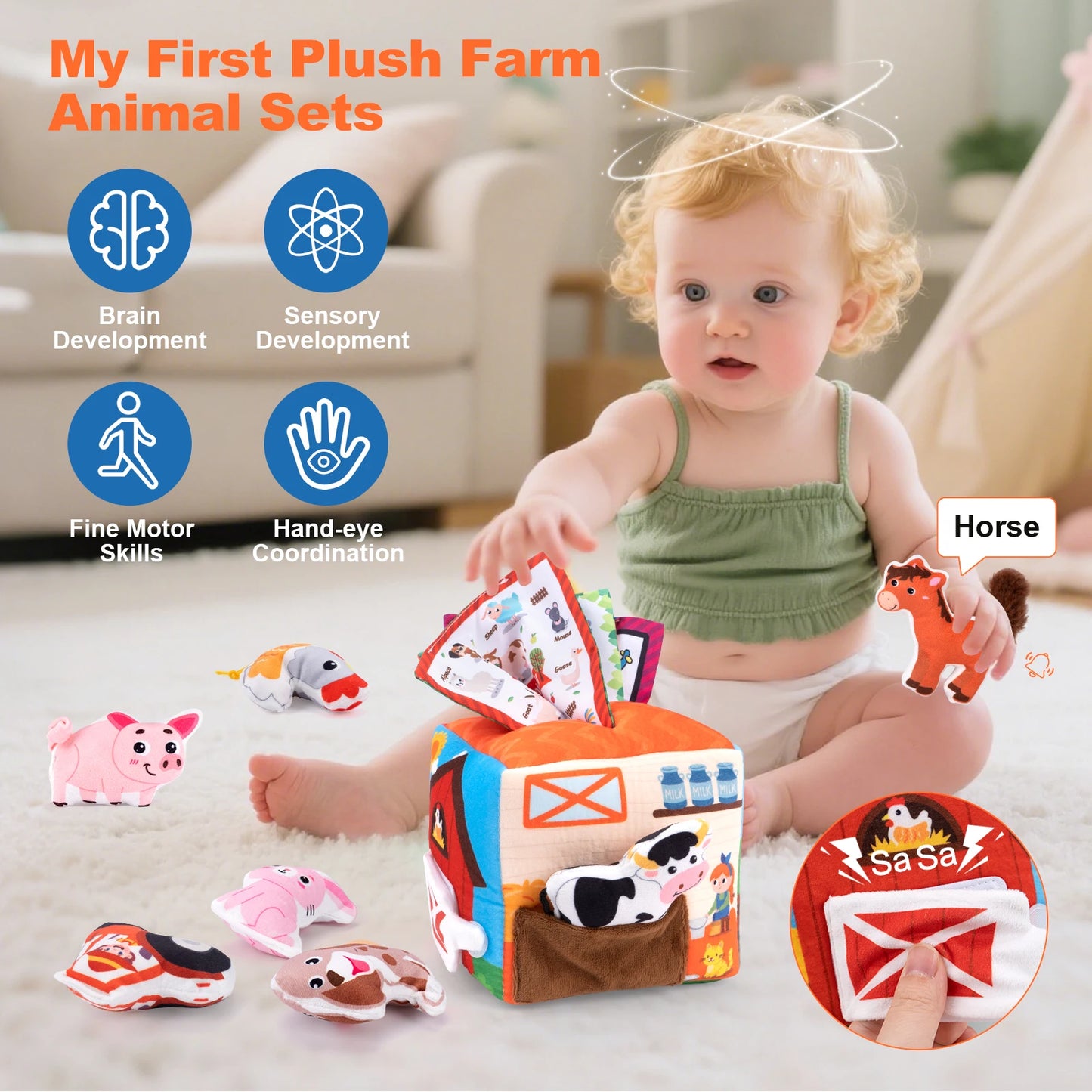 Baby Soft Plush Animals Farm