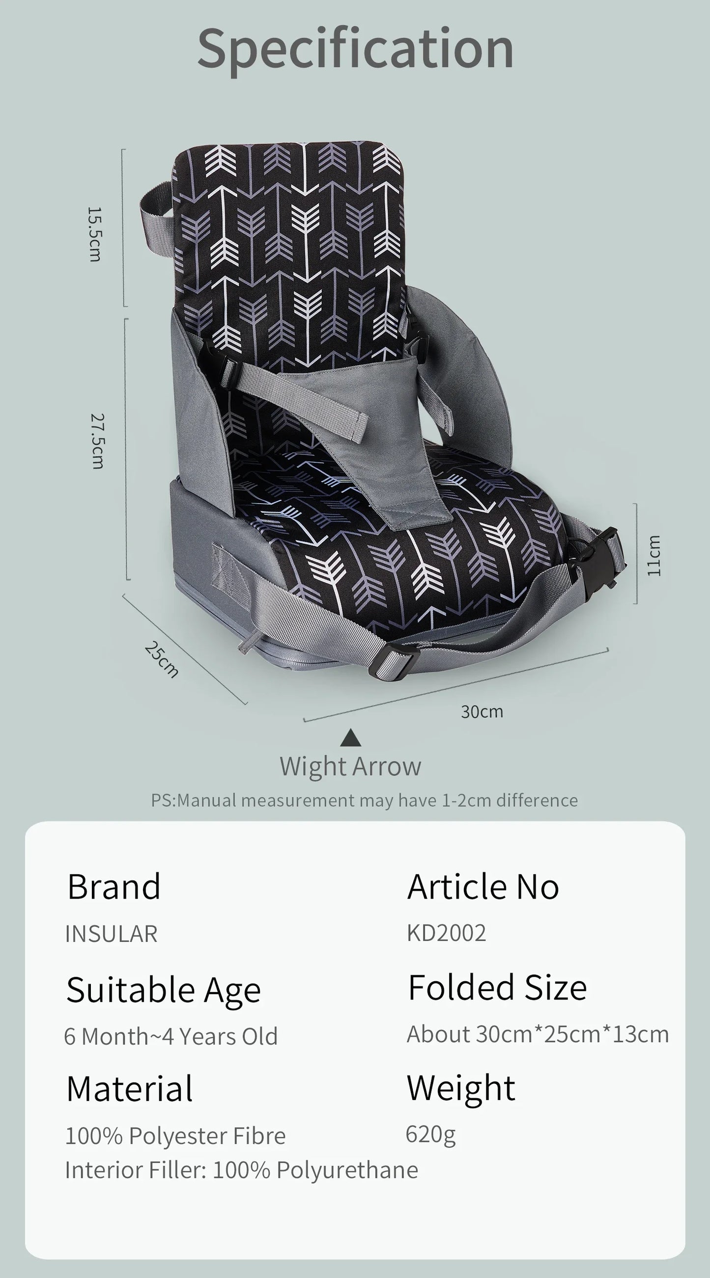 Portable Foldable Anti slip Children's Seat