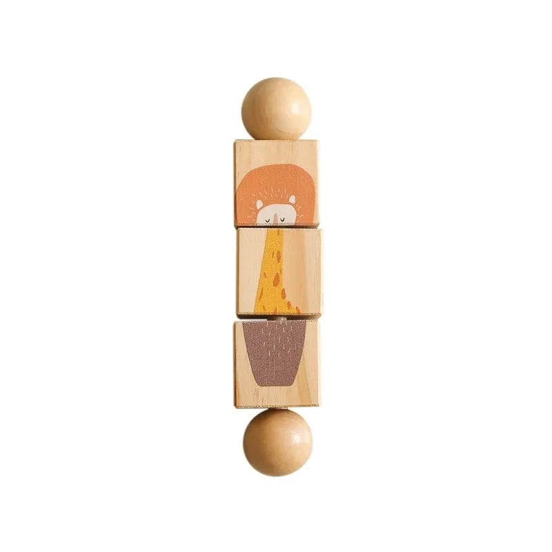 Baby Wooden Rotating Jigsaw Puzzle Hand bell Toy