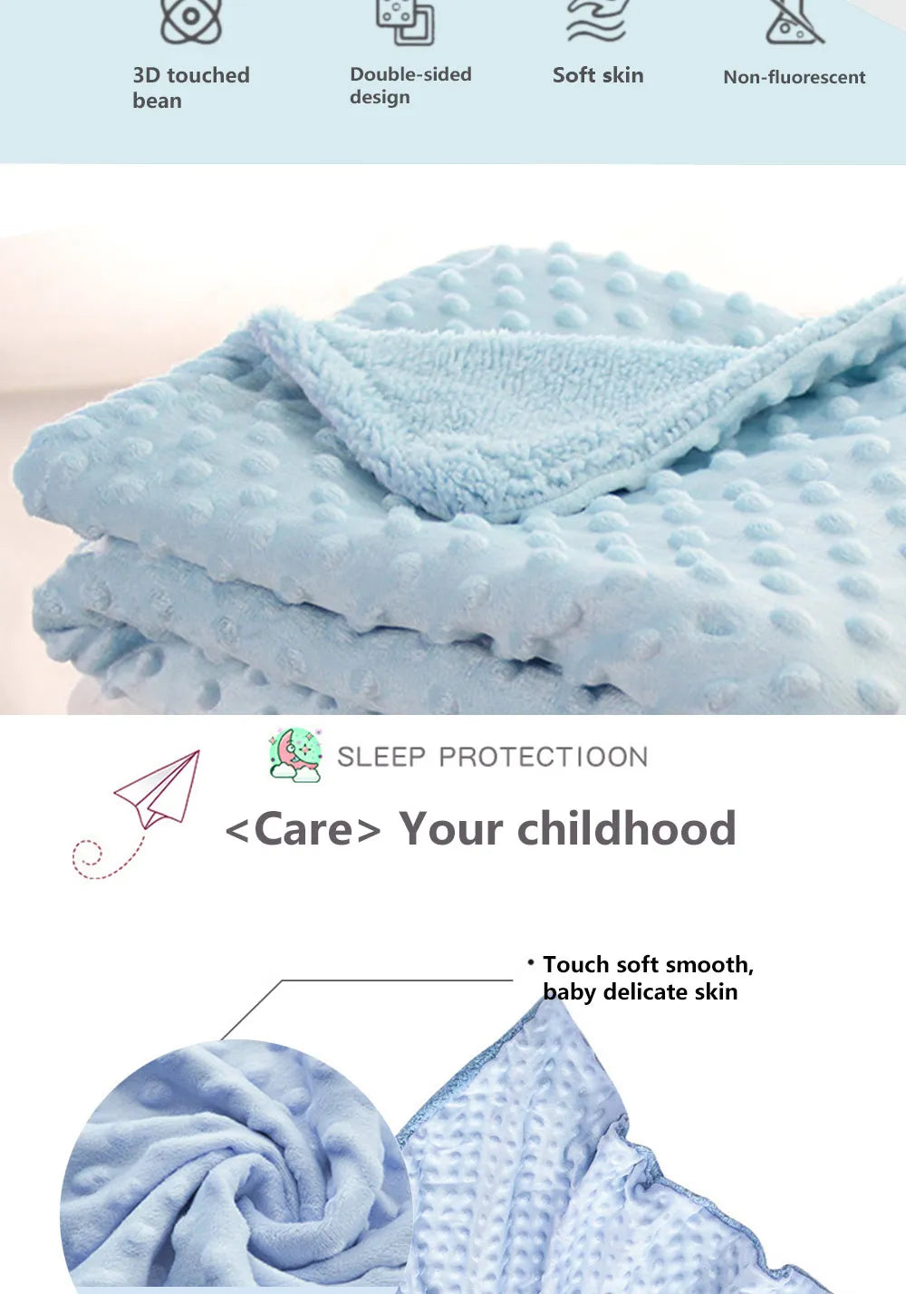 Baby Blanket & Swaddling Newborn Thermal Soft Fleece